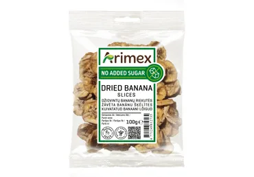 ŽĀVĒTAS BANĀNU ŠĶĒLĪTES ARIMEX 100G