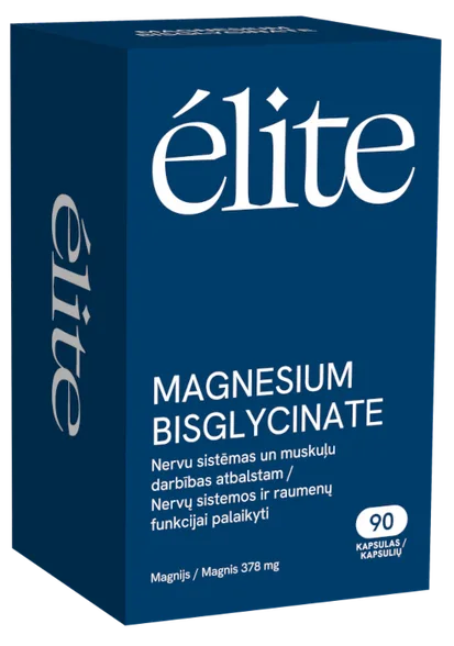 Elite Magnesium Bisglycinate kapsulas, 90 gab.