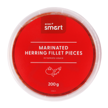 MARINĒTI SIĻĶU FILEJAS GABALIŅI RIMI SMART TOMĀTU MĒRCĒ 200G