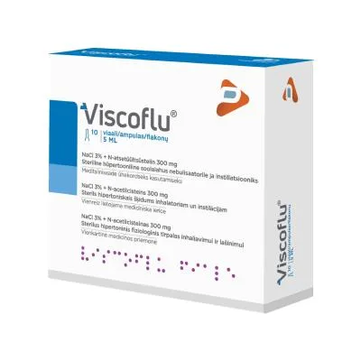 Viscoflu Sterils hipertoniskais šķīdums inhalatoriem un instilācijām ampulas 5 ml N10
