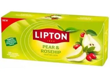 AUGĻU TĒJA LIPTON PEAR ROSEHIP 20X1,8G