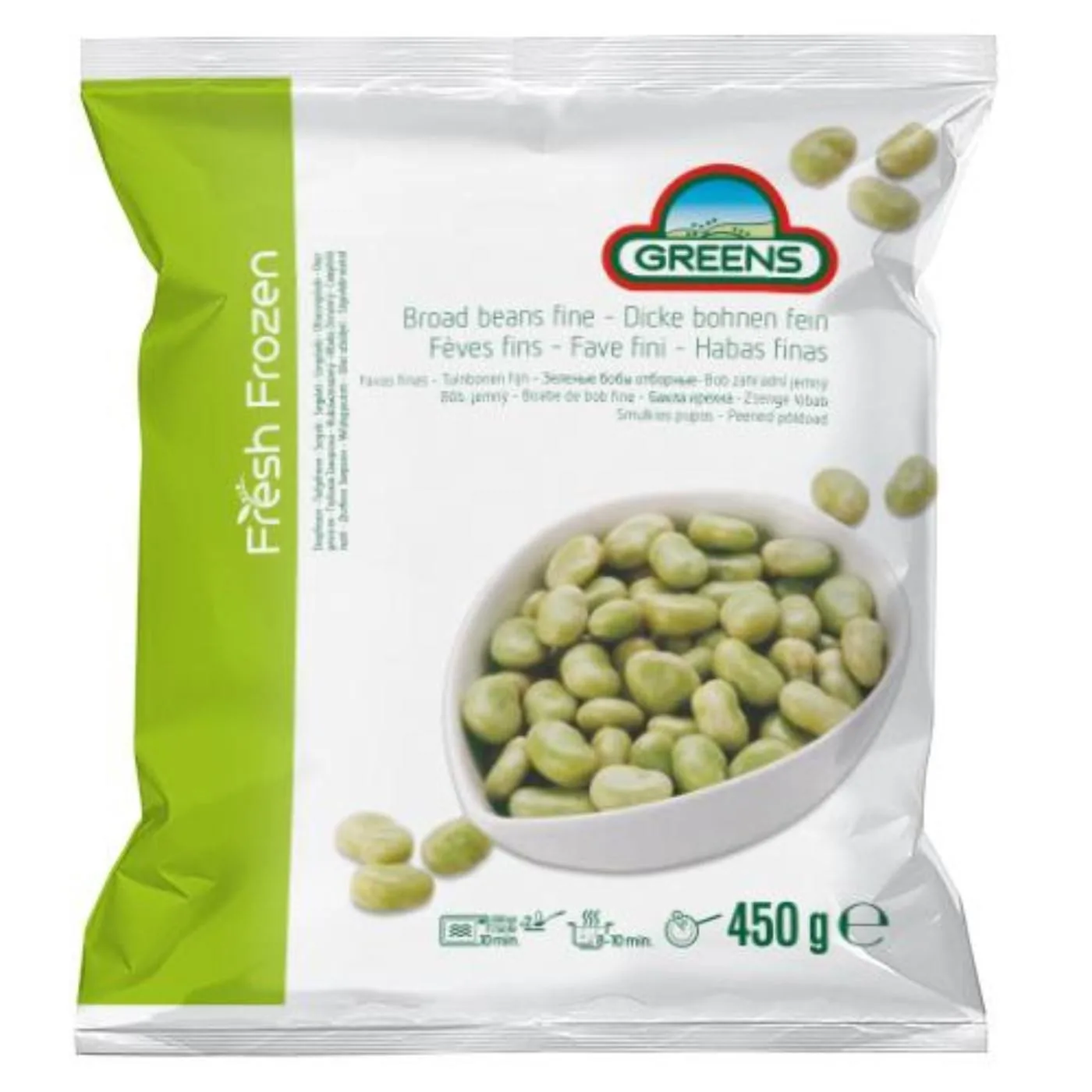SALDĒTAS CŪKU PUPAS GREENS, 450G IQF