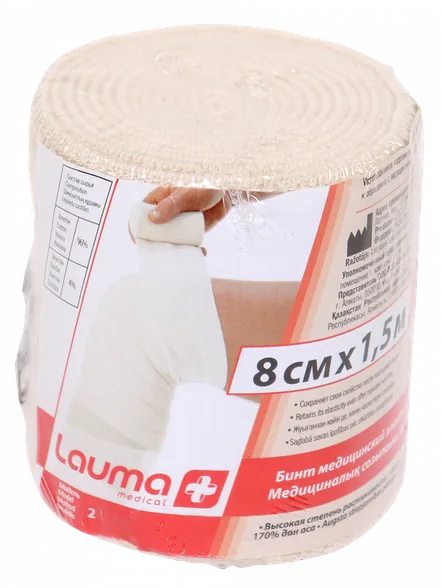 Lauma Medical 8 cm X 1,5 m elastīga medicīniskā saite, 1 gab.