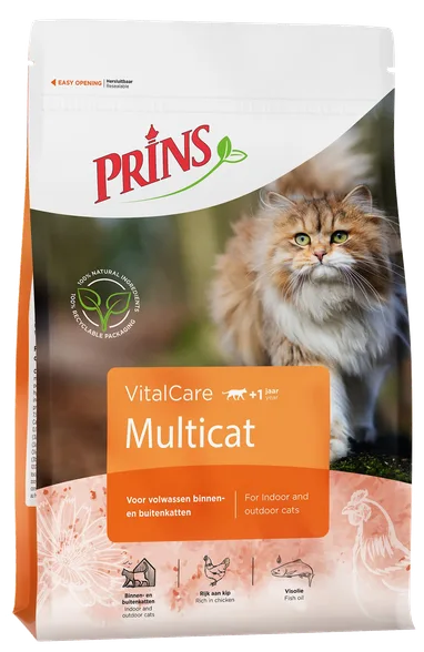 Prins Vitalcare Multicat sausā barība, 1,5 kg