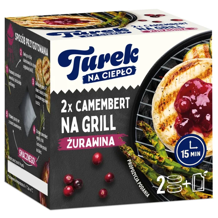 SIERS CEPŠANAI TUREK CAMEMBERT AR DZĒRVENĒM, TAUKU SATURS SAUSNĀ 46% 230G