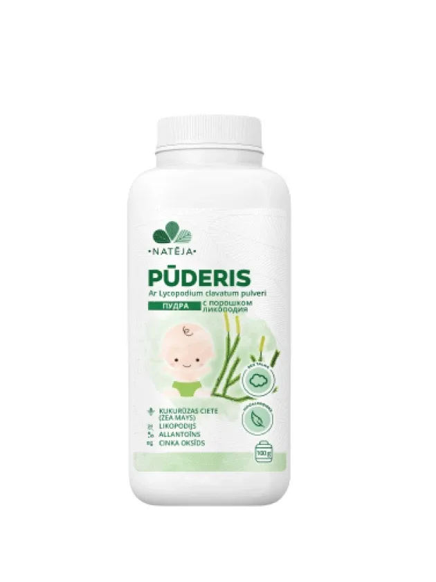 Natēja pūderis bērniem ar likopodiju un alantoīnu, 100 g