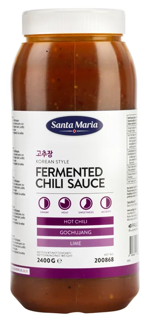KOREJAS STILA FERMENTĒTA ČILI MĒRCE 2400 G, SANTA MARIA