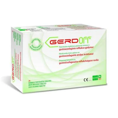 Gerd off mutē kūstošas tabletes N20