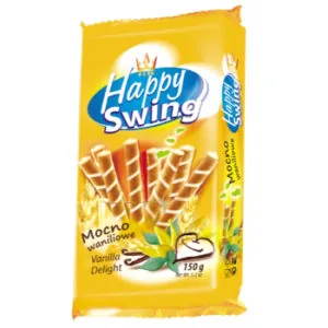 VAFELES HAPPY SWING AR VANIĻAS PILDĪJUMU 150G