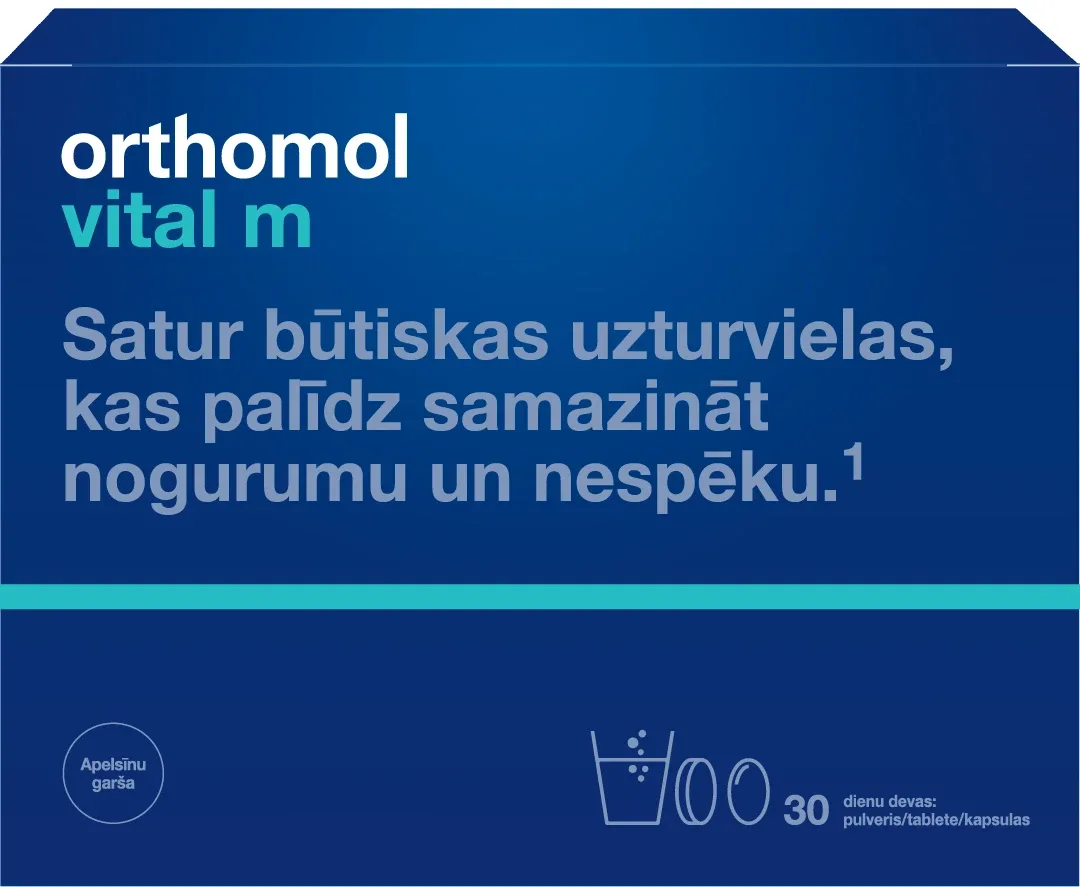 Orthomol Vital M pulveris, tabletes, kapsulas, 30 GB