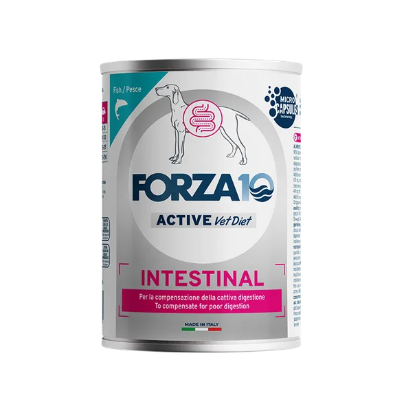 FORZA10 Active Vetdiet Intestinal zivs, suņiem mitrā barība, 390 g