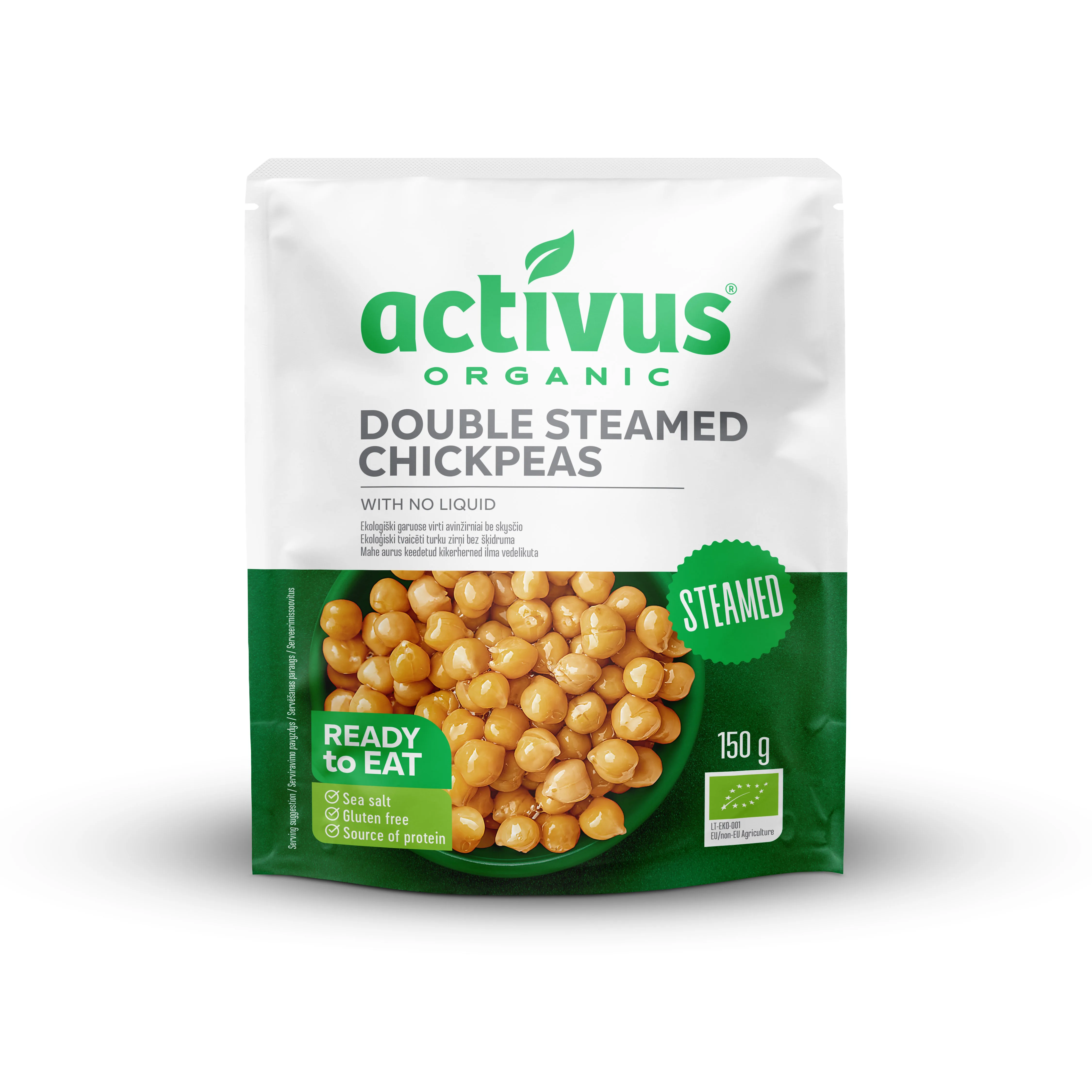 TURKUZIRŅI BEZ SĀLĪJUMA ACTIVUS BIO, 150G