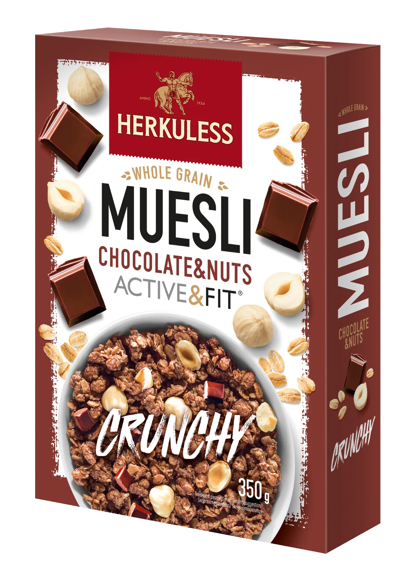 MUSLI HERKULESS ACTIVE&FIT CRUNCHY CHOCO NUTS, 350G