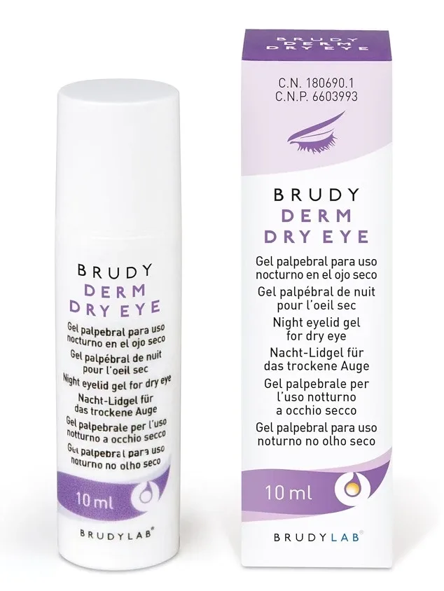 Brudy Dern Dry Eye mitrinošs nakts gēls acu plakstiņiem, 10 ml