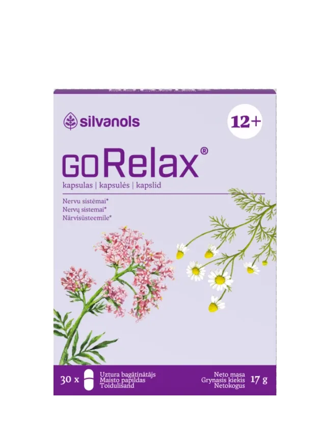 Silvanols Gorelax kapsulas, 30 gb.