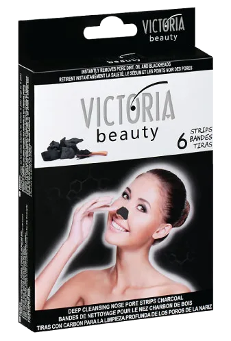 Victoria Beauty Sloksnes ar kokogli dziļai deguna ādas attīrīšanai maska, 6 gab.