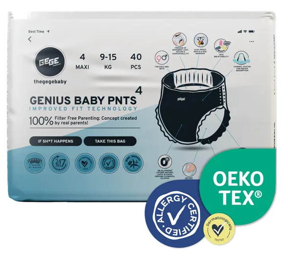 Gege Genius Baby PNTS (9-15 kg) maxi 4 biksītes, 40 gab.