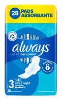 ALWAYS ULTRA DAY&NIGHT HIGIĒNISKĀS PAKETES, 28GAB.