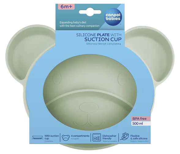 Canpol Babies Bear Grey šķīvis