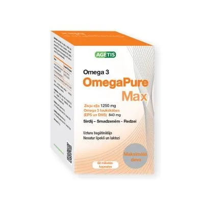 Omega Pure Max 1250 mg kapsulas N60