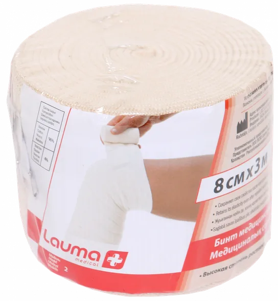 Lauma Medical 8 cm X 3 m elastīga medicīniskā saite, 1 gab.