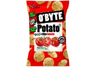 KARTUPEĻU ČIPSI TOMĀTU O'BYTE 90G