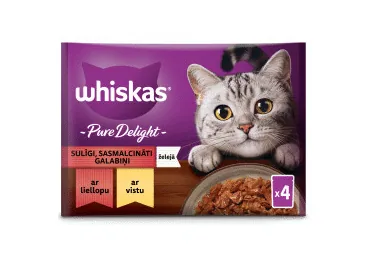 KAĶU BARĪBA WHISKAS PURE DELIGHT GAĻA 4X85G