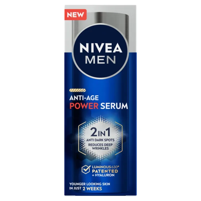 PRETNOVECOŠANĀS SERUMS PRET GRUMBĀM UN PIGMENTĀCIJAS PLANKUMIEM NIVEA MEN POWER 2IN1 30ML