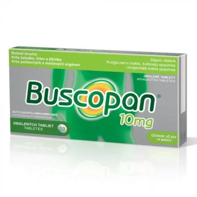 Buscopan 10 mg apvalkotās tabletes N20