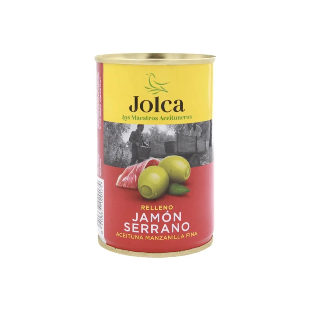OLĪVAS ZAĻĀS AR SERRANO ŠĶIŅĶI  JOLCA 300G