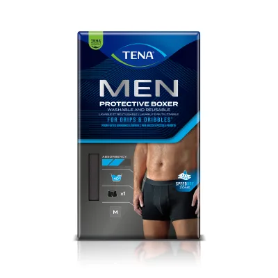 Tena Men Protective Boxer, чёрные, размер M, 1 шт.