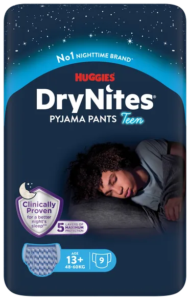 Huggies Drynites Teen Boy 13+, 49-60 кг трусики, 9 шт.