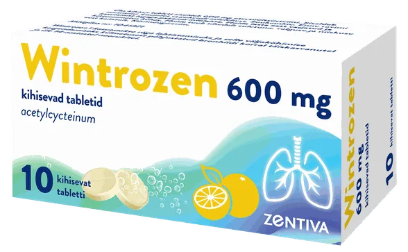 Wintrozen 600 mg putojošās tabletes, 10 gab.