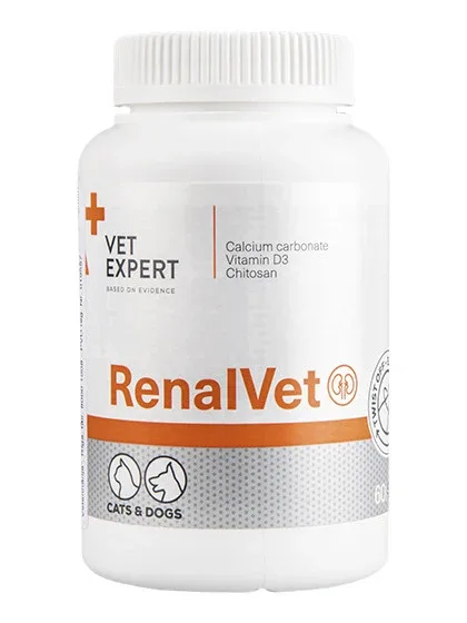 Vetexpert Renalvet suņiem un kaķiem ar nieru mazspēju, 60 kapsulas