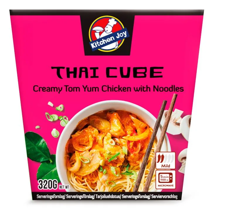 KRĒMĪGĀ TOM YUM CĀĻA GAĻA AR NŪDELĒM, KITCHEN JOY, SALDĒTA, 320G