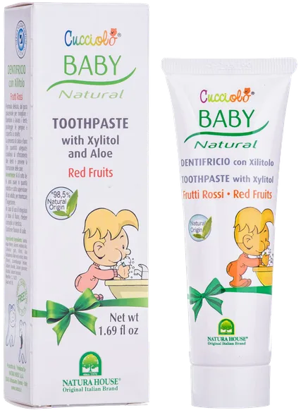 Natura House Cucciolo Baby Red fruits bērnu zobu pasta, 50 ml