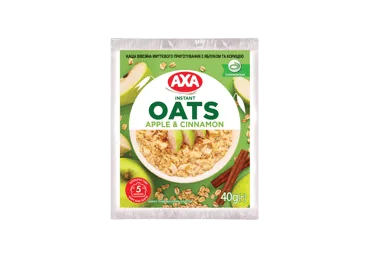 ĀTRI PAGATAVOJAMĀ AUZU PĀRSLU BIEZPUTRA  AXA AR ĀBOLIEM UN KANĒLI 40G