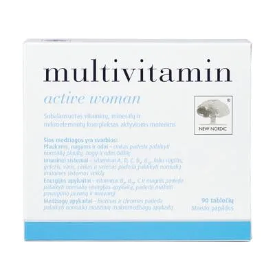 New Nordic Multivitamin Active Woman tabletes N90
