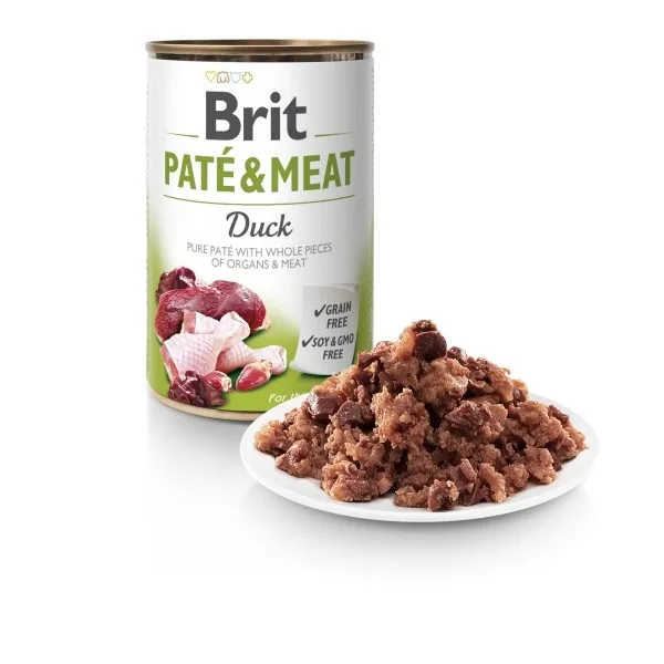 KONSERVI SUŅIEM BRIT CARE DUCK PATE&MEAT, 400G
