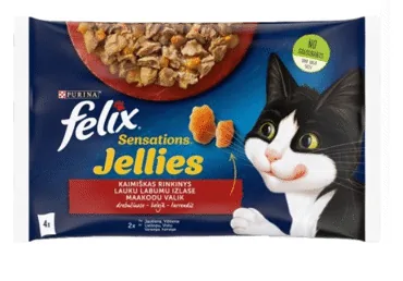 KAĶU BARĪBA FELIX SENSATIONS GAĻAS IZLASE 4X85G