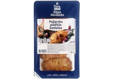 POŽARSKA PILDĪTĀS KOTLETES RĪGAS MIESNIEKS 400G