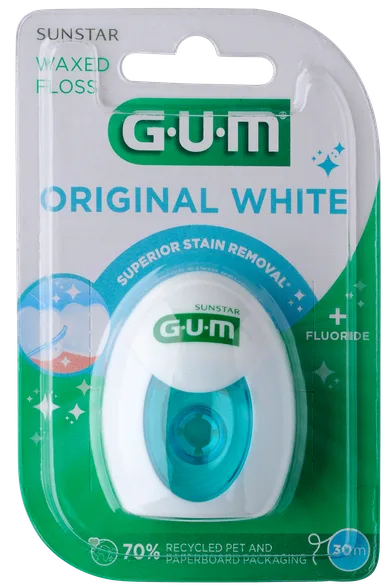 Gum Original White (30 m) zobu diegs, 1 gab.