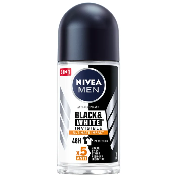 DEZODORANTS NIVEA BLACK&WHITE ULTIMATE IMPACT VĪRIEŠU RULLVEIDA 50ML