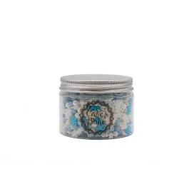 DEKORI CUKURA MIX BALTI/ZILI 90G CAKE&BAKE