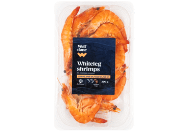 GARNELES 30/40 WELL DONE VĀRĪTAS ATKAUSĒTAS 300G