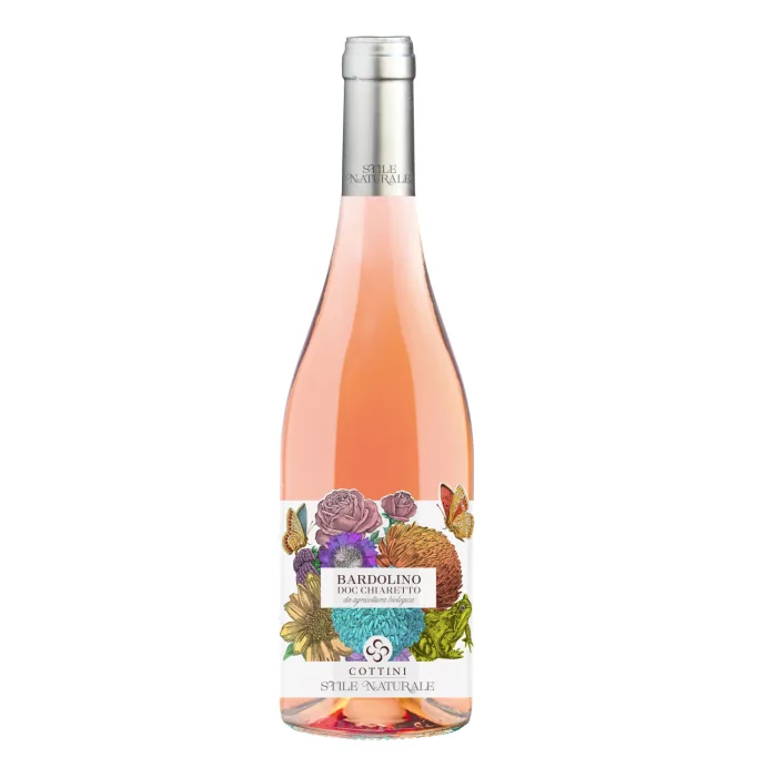 Розовое вино Cottini Stile Naturale Pinot Bardolino Chiaretto, органическое 13%, 0,75 л