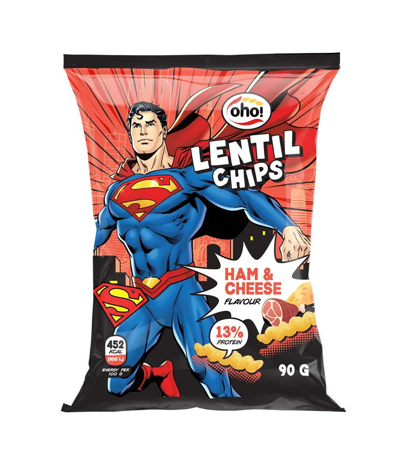 OHO LĒCU ČIPSI AR ŠĶIŅĶA UN SIERA GARŠU SUPERMAN 90G