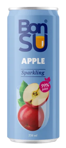 GĀZĒTS ATSPIRDZINOŠS ĀBOLU SULAS DZĒRIENS BONSU, 330 ML (DEP)