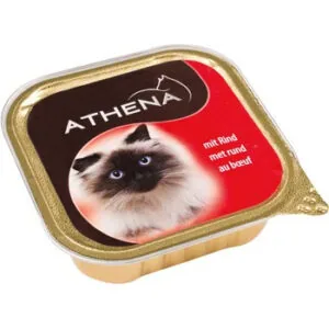 BARĪBA KAĶIEM ATHENA KONSERVĒTA AR LIELLOPU GAĻU 100G