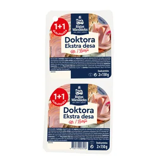 DESA RĪGAS MIESNIEKS DOKTORA EKSTRA ŠĶĒLĒS  2X150G